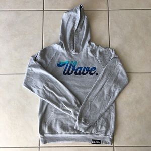 Pink Dolphin Wave Pullover Hoodie Medium